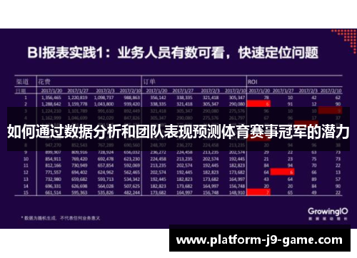 如何通过数据分析和团队表现预测体育赛事冠军的潜力