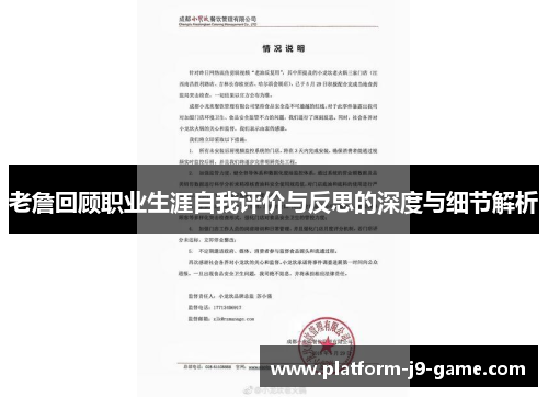 老詹回顾职业生涯自我评价与反思的深度与细节解析 老詹回顾职业生涯自我评价与反思的深度与细节解析